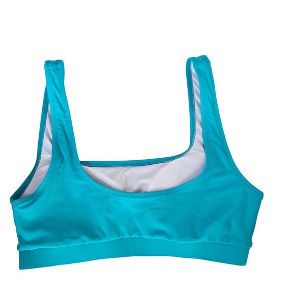 Womens Med Aqua High-Waisted High Cut Bikini Set Sporty Fully Lined Beach - Picture 4 of 7